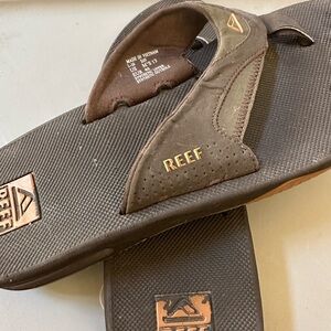 Reef Men’s Black and Brown Flip Flop Sandals - Reef